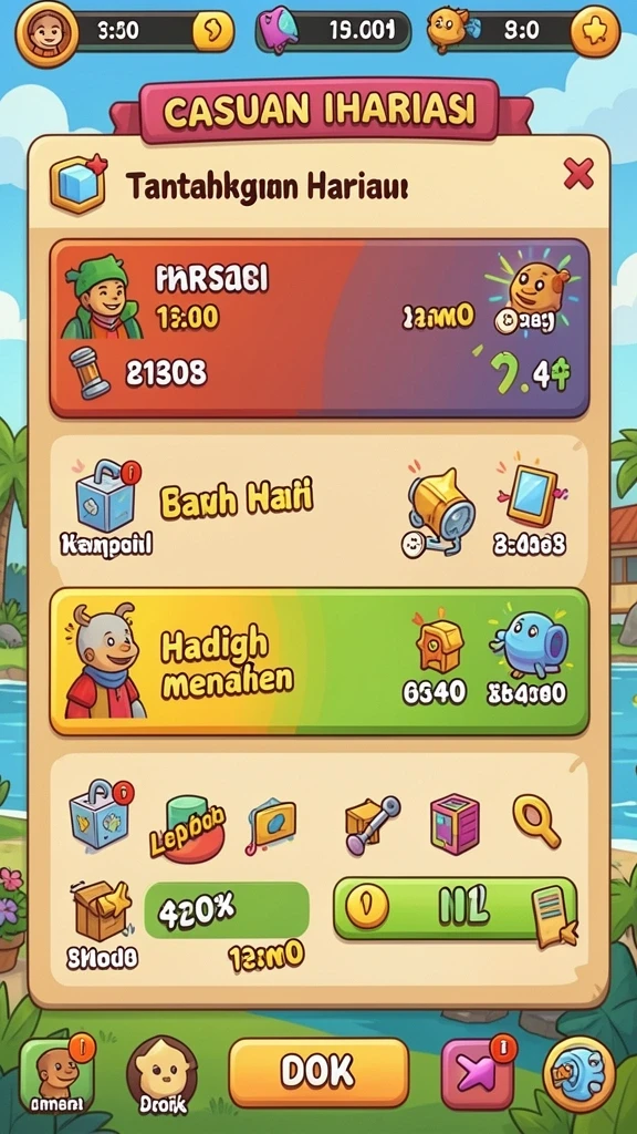 melody77 - Tampilan menu utama yang menarik.