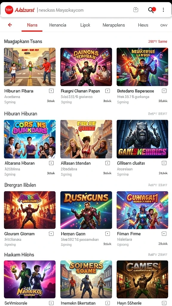 rajajuara - Tampilan utama game RAJAJUARA dengan opsi olahraga yang menarik.